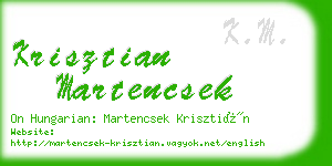 krisztian martencsek business card